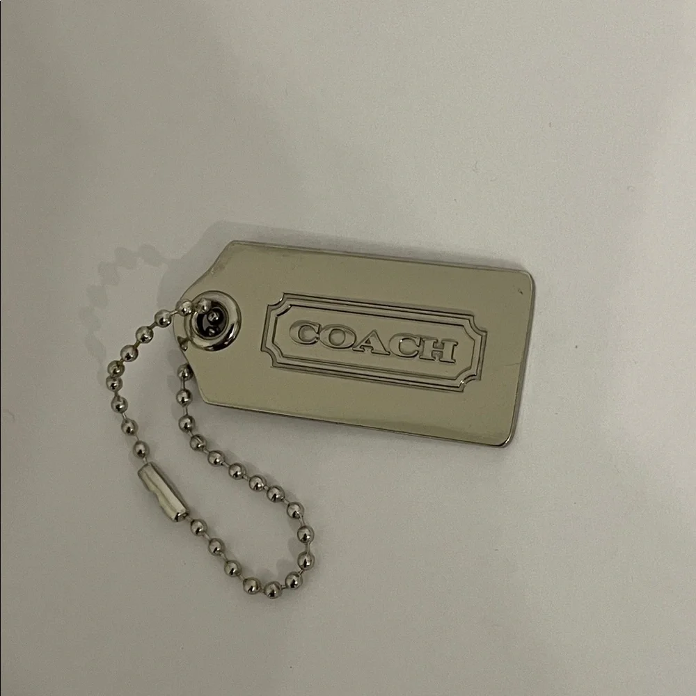 Coach Metal Hang Tag Keychain Bag Charm